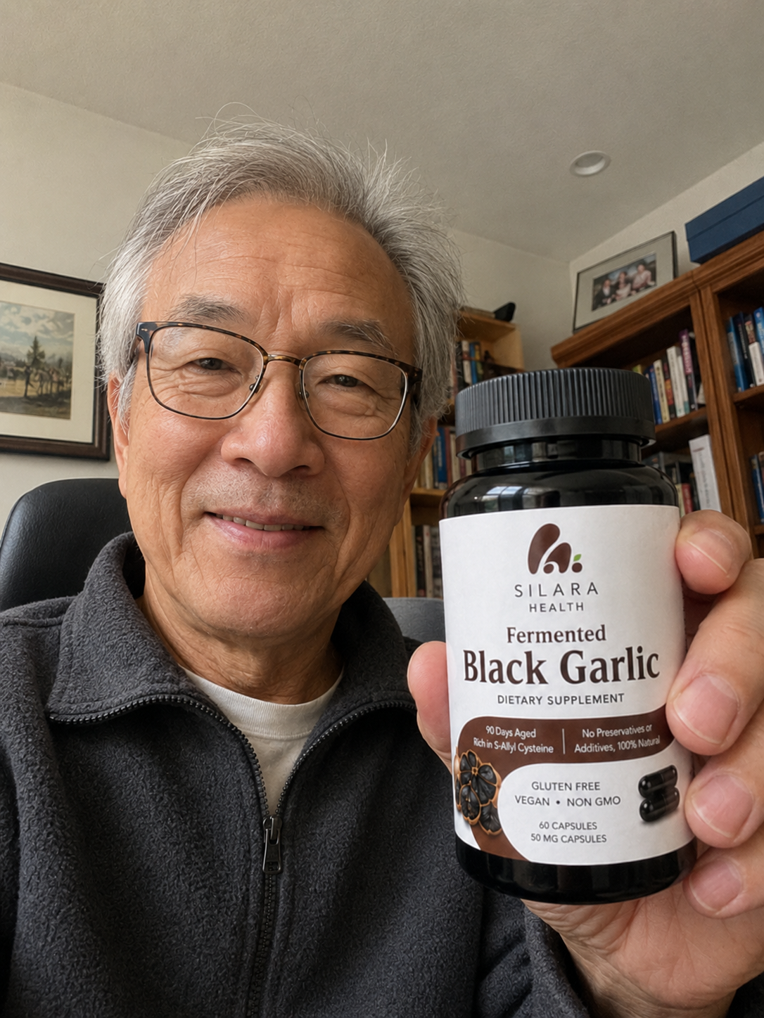 Solid black garlic option